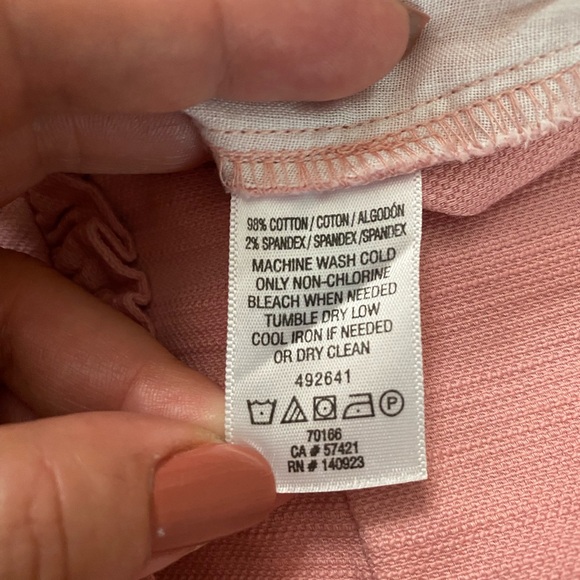 Loft Women’s Size 4 Blush Rose Pink Ruffle Detailing 4" china Shorts - Picture 9 of 12